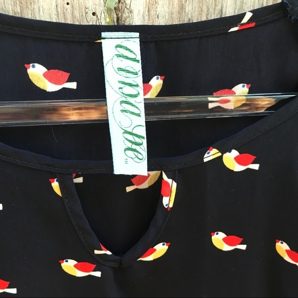 Francesca's Aina Be Cute Little Birds Polka Tunic Midi Dress Small - Picture 5 of 7